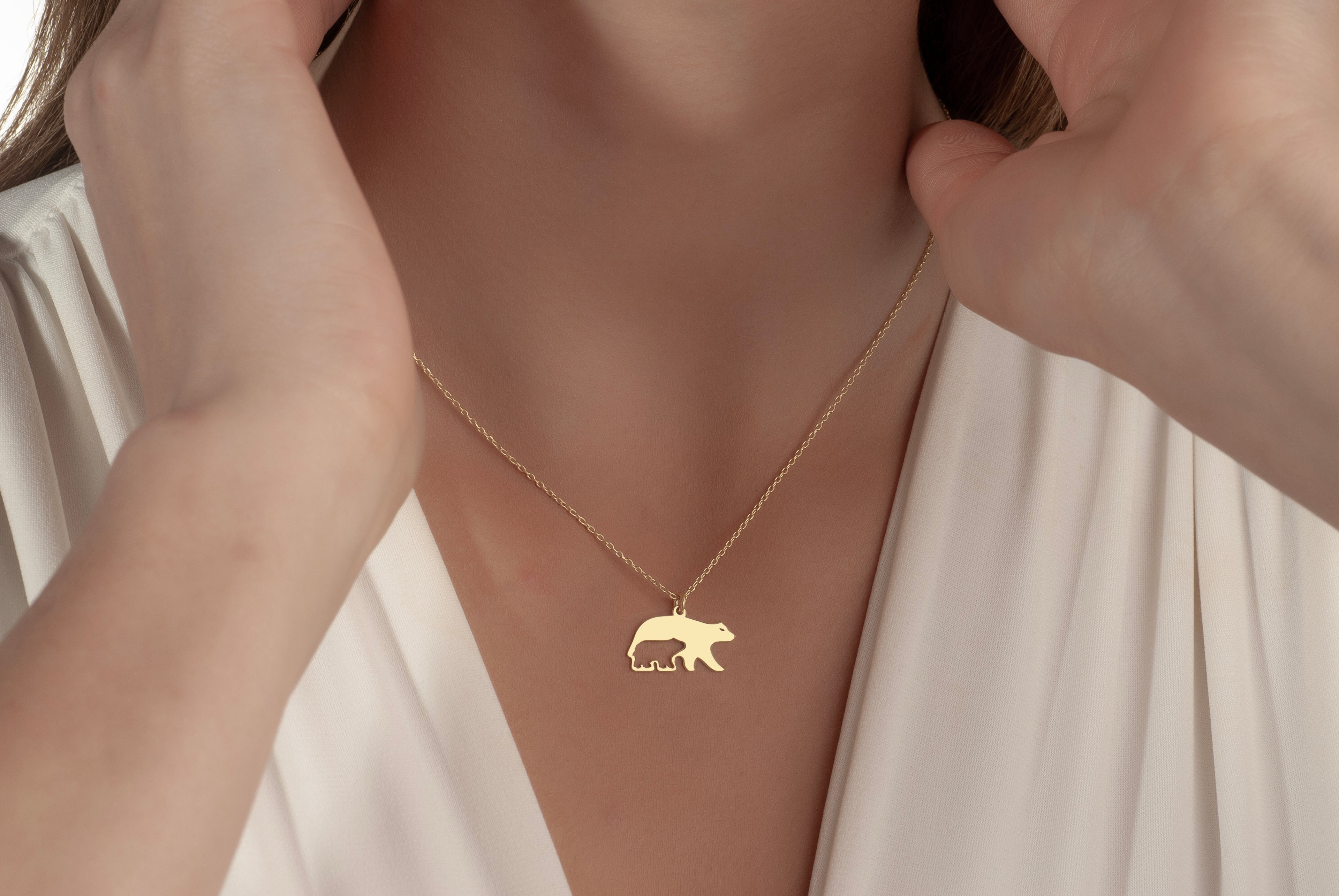 Mama Bear Necklace chain length guide from 12 to 24 inches