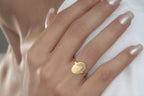 Gold silver and rose personalized photo ring colors