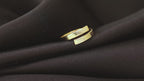 Custom double name ring engraved with Emma and Jack