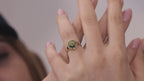 Custom school emblem class ring in solid 14K gold