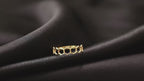 14K Gold Honeycomb Ring – Dainty Geometric Bee Ring