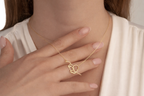Actual size of the personalized heart necklace when worn