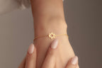 Sterling silver Magen David charm bracelet