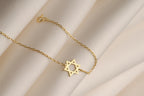 Close-up of the openwork Star of David charm