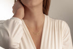 Sterling silver serotonin molecule necklace